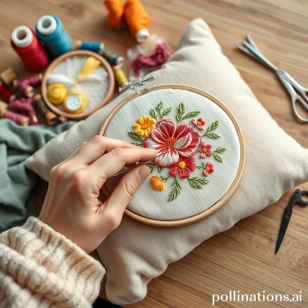 Assembling Your Embroidered Pillow Cover