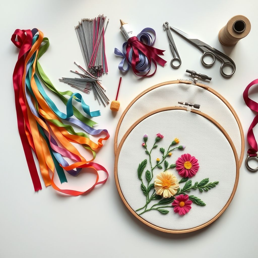 Essential Ribbon Embroidery Tools and Materials