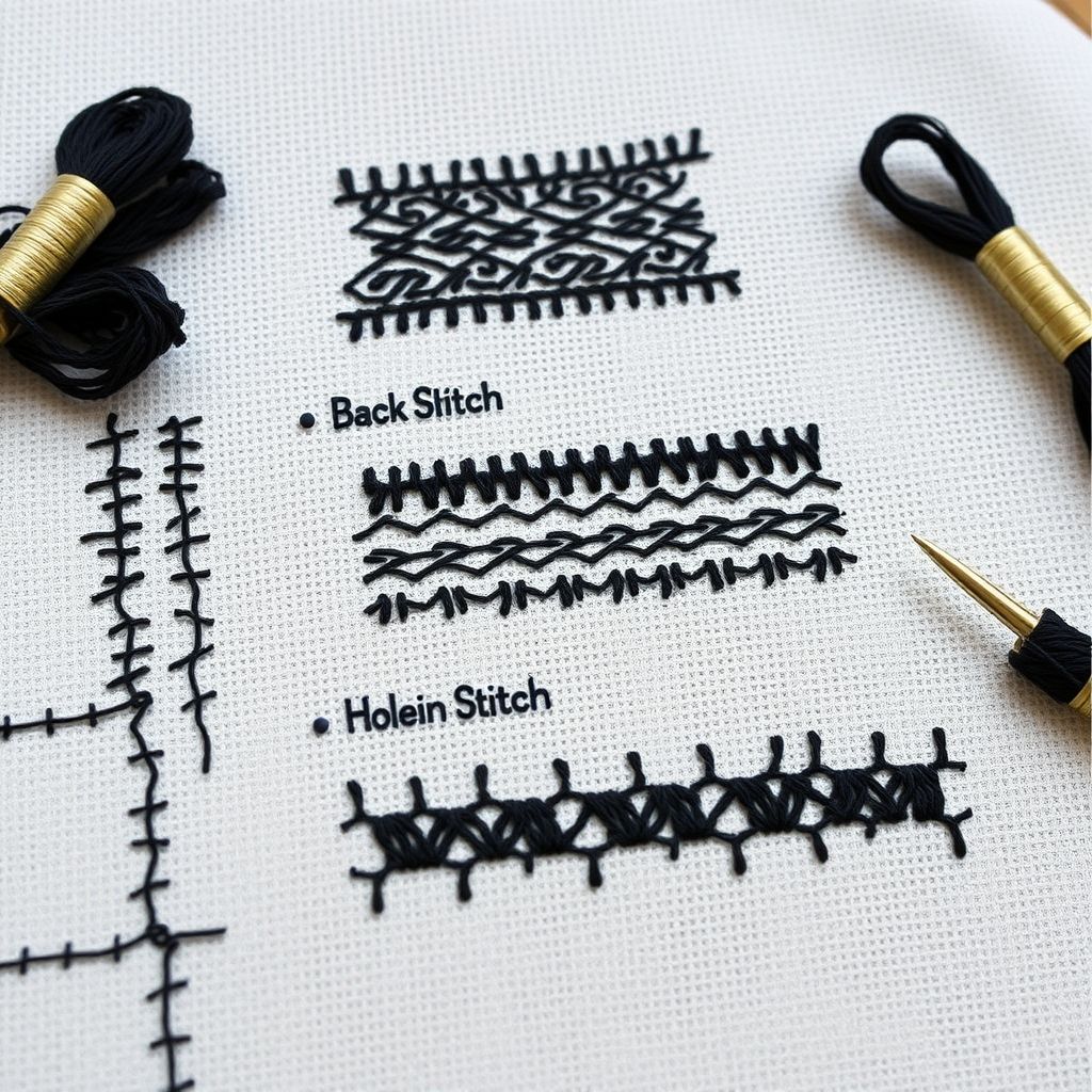 Essential Stitches for Blackwork Mastery