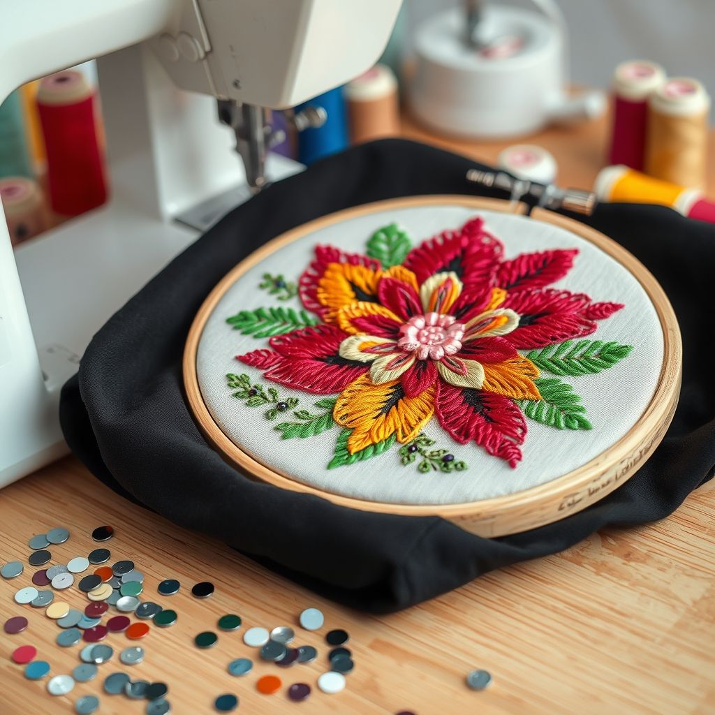 Machine Embroidery with Sequins: Tips and Tricks