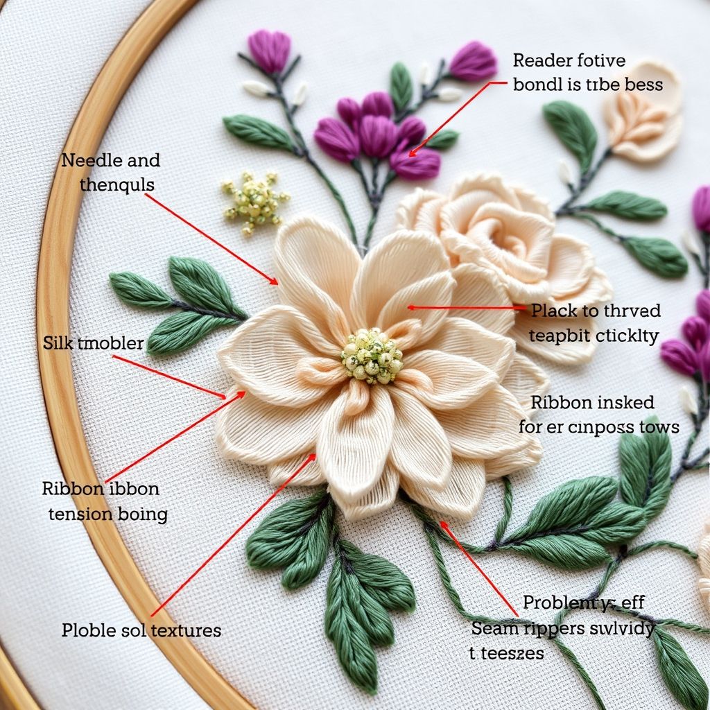 Ribbon Embroidery: Tips, Tricks, and Troubleshooting