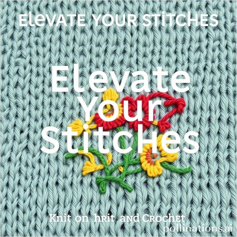 Elevate Your Stitches: Embroidery on Knit and Crochet