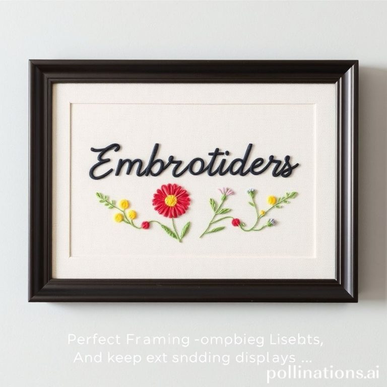 Embroidered Art: Perfect Framing for Stunning Displays