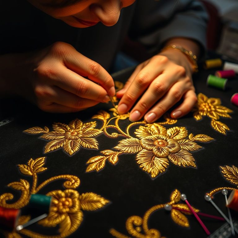 Glimmering Goldwork: Mastering Metal Thread Embroidery