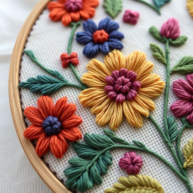 Crewel Work Bold Embroidery Designs with Wool