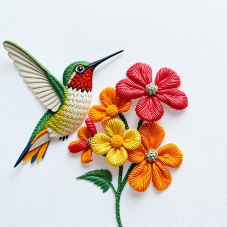 Free-Motion Embroidery Drawing Art With Thread