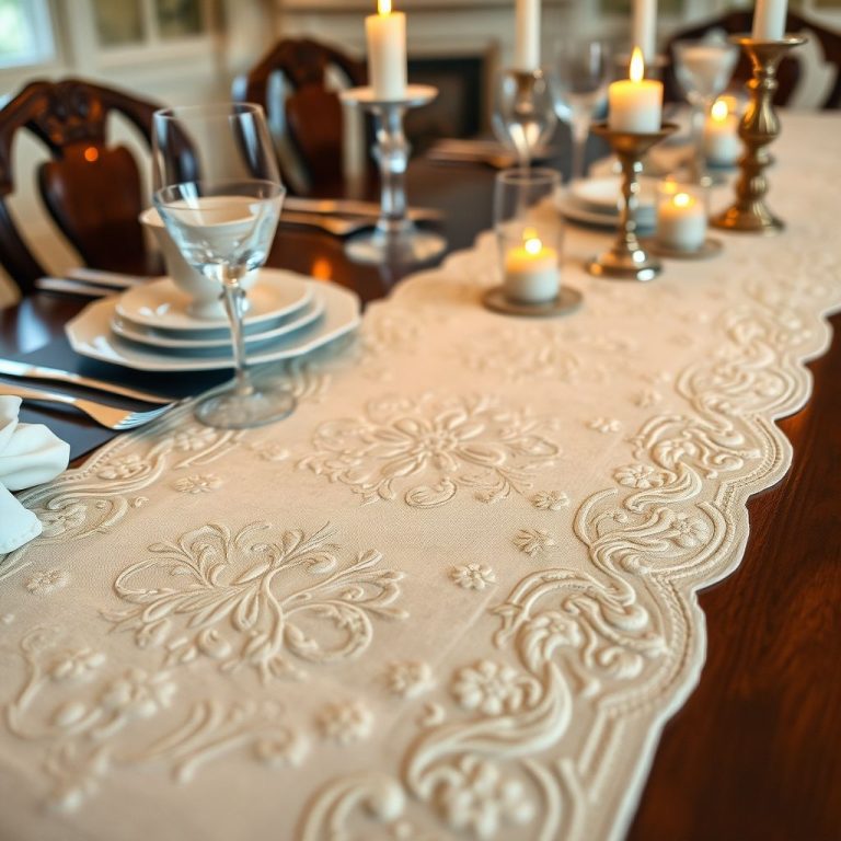 Elegant Embroidered Table Runners Elevate Your Dining