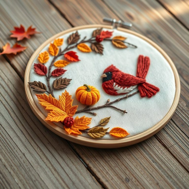 Stitch by Season: Embroidered Wreath Hoop Art