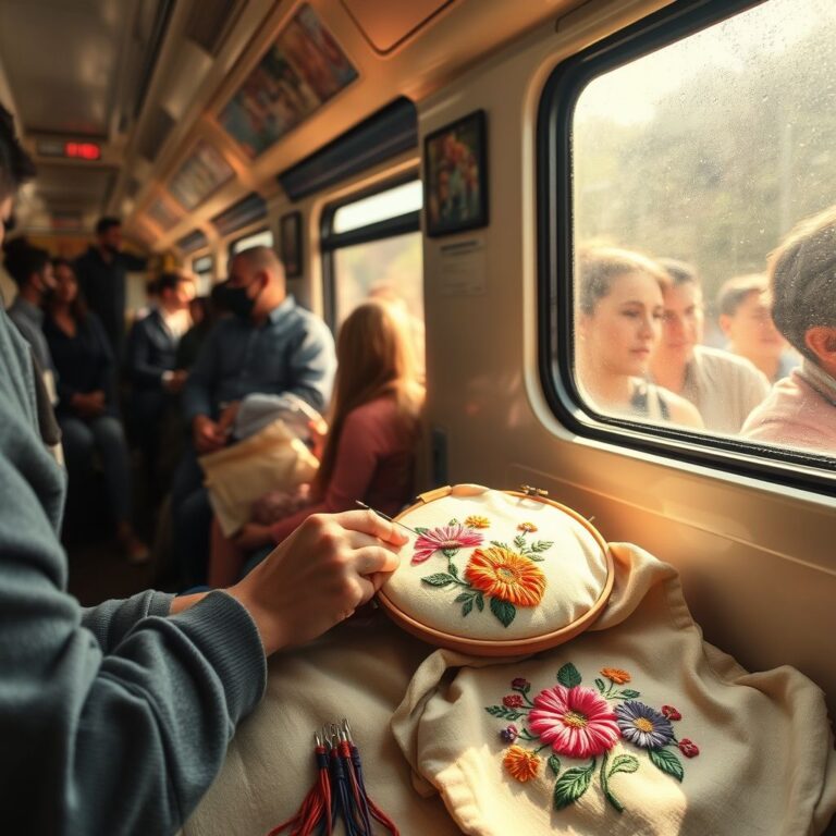 Embroidery on the Train? Yes, You Can!