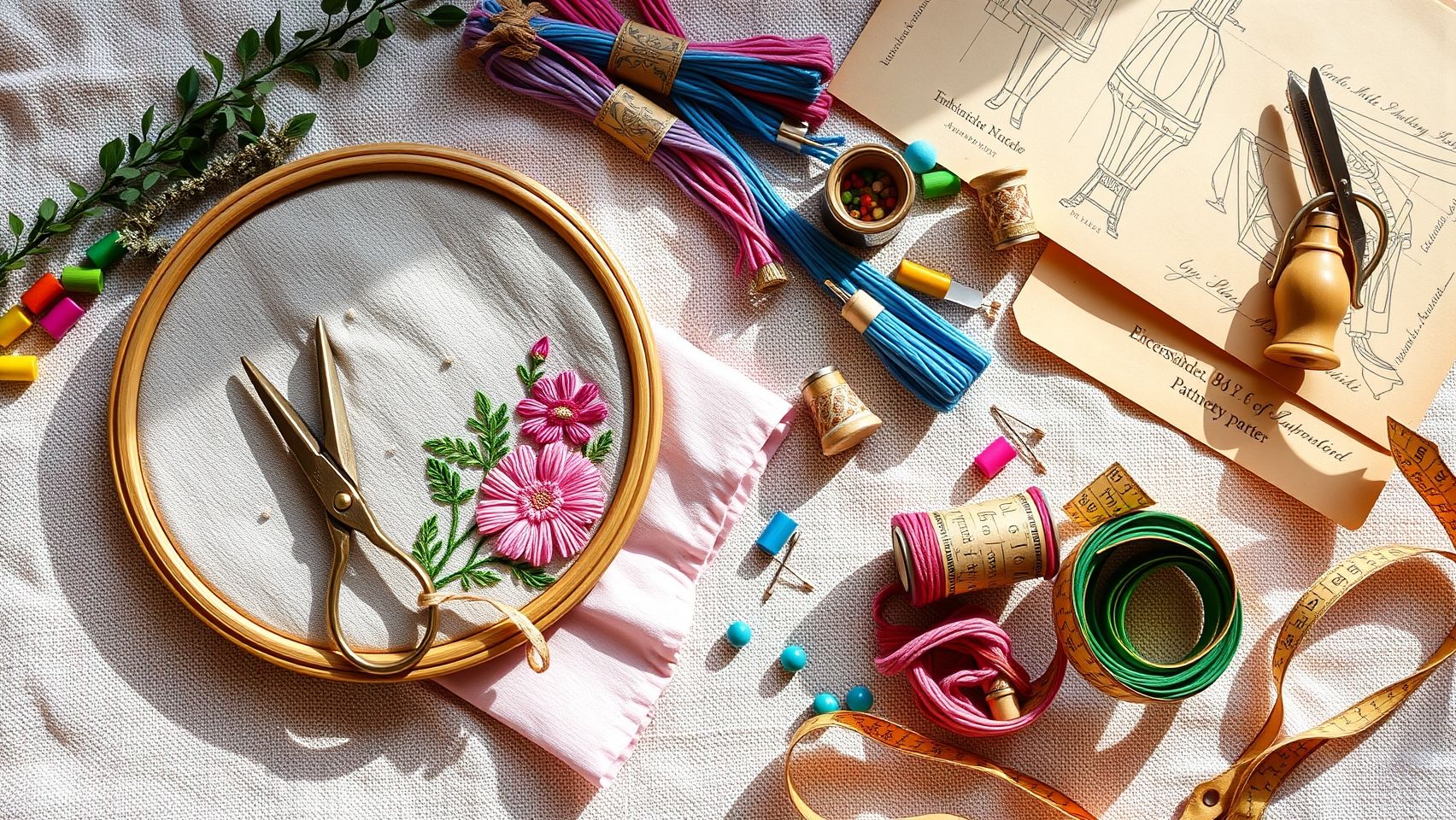 Essential tools and accessories for beginner embroiderers