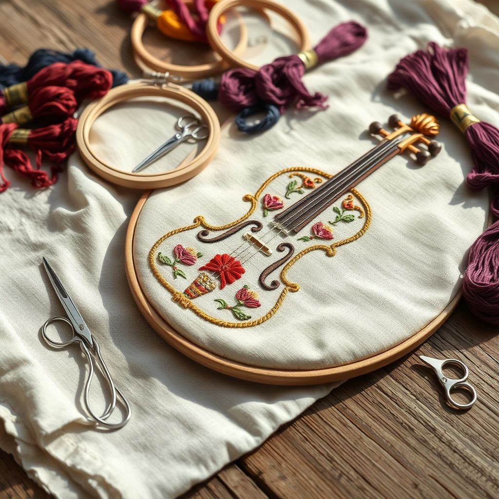 Finding Inspiration: Musical Instrument Embroidery Patterns