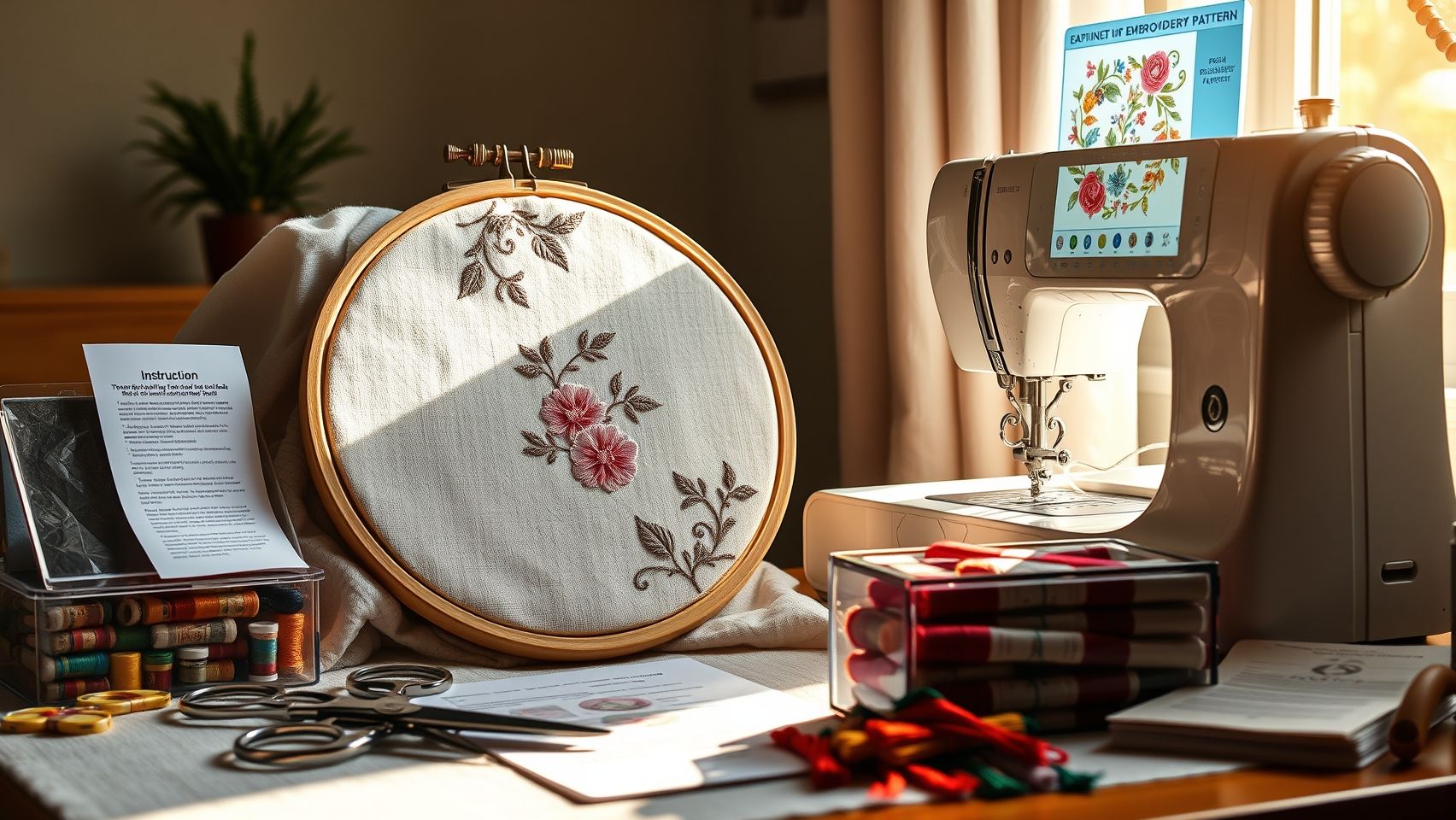 Free Machine Embroidery Applique File Download with Setup Instructions
