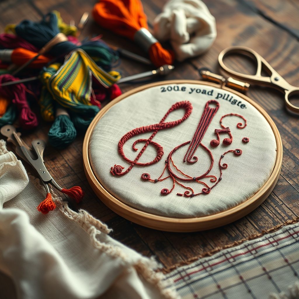 Mastering Essential Embroidery Stitches for Musical Motifs