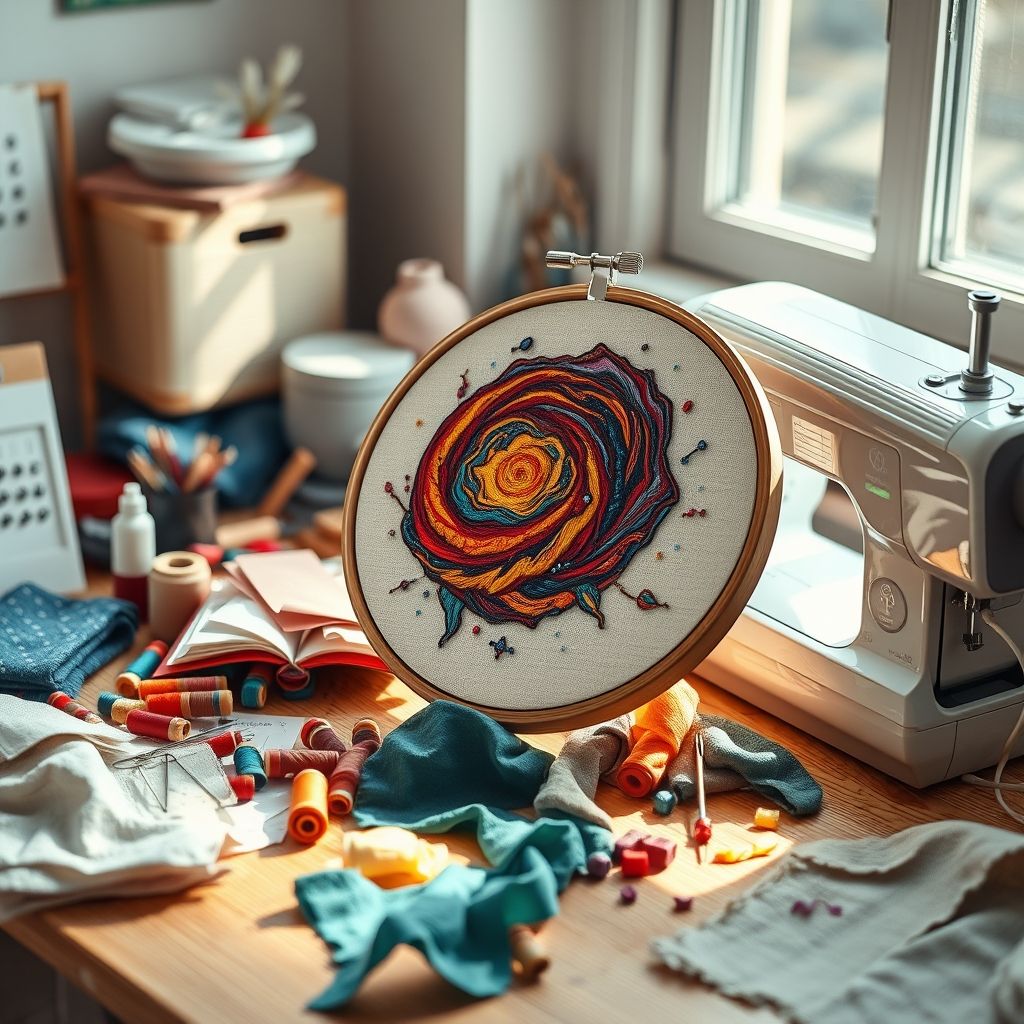 Planet Power: Embroidering Celestial Bodies