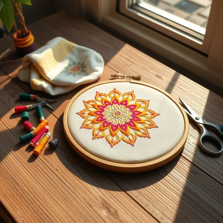 Stitching My Way to Zen: Embroidered Mandalas