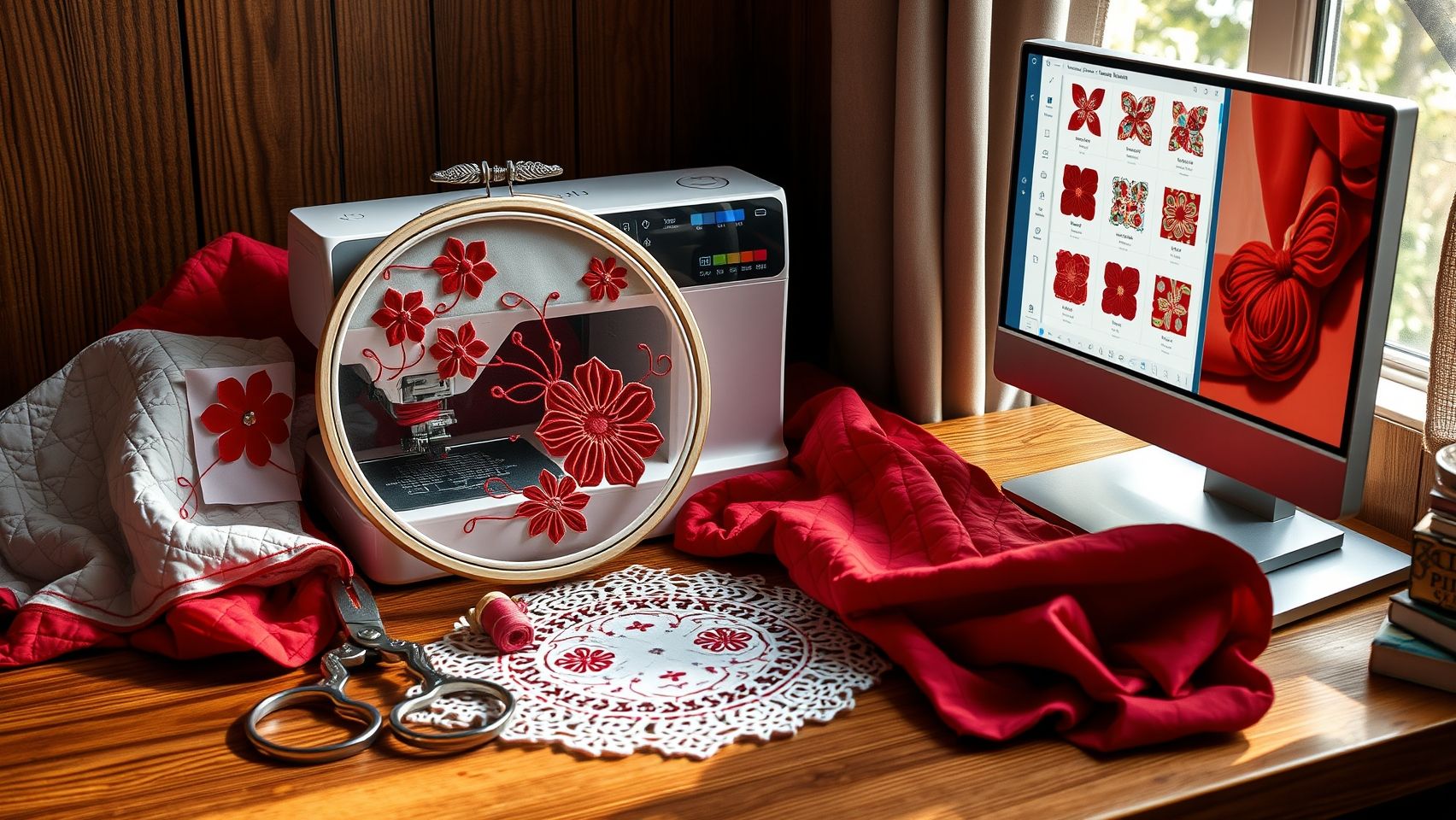 Comparing Embroidery Machines and Software for Redwork Projects