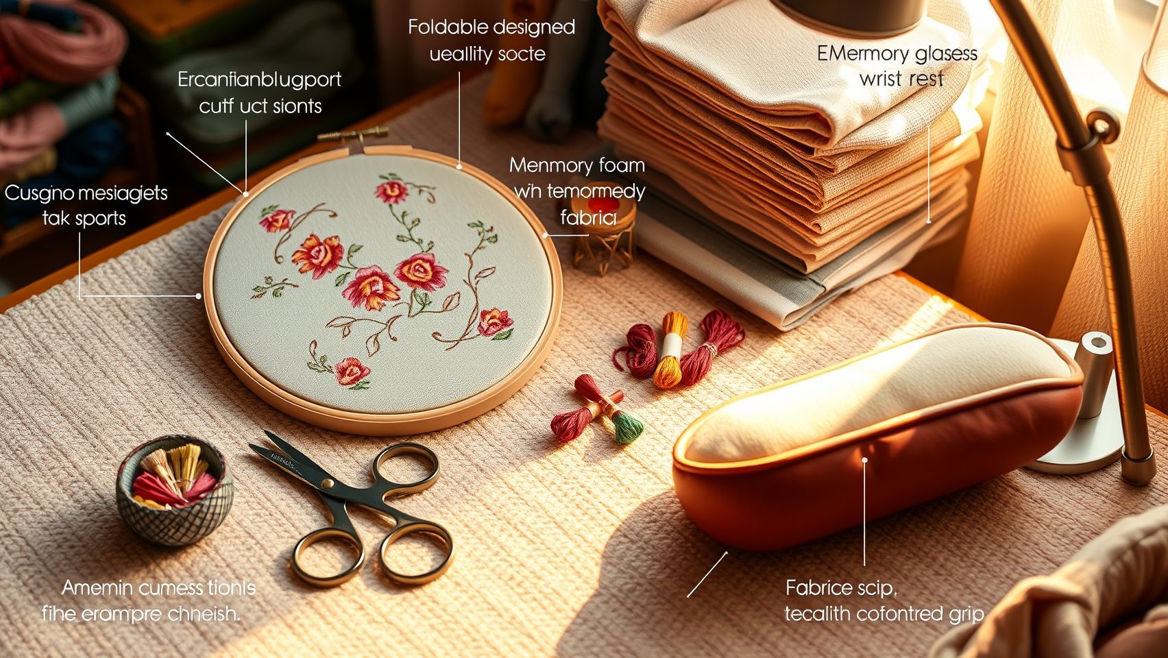 Enhancing Comfort with Accessories for Long Embroidery Sessions