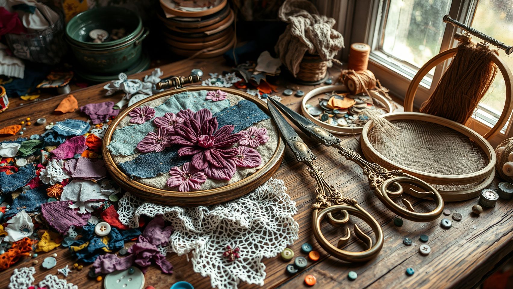 Recycling and Repurposing Waste and Materials in Embroidery