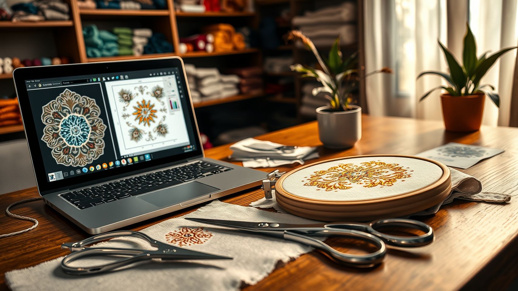 Step-by-step guide to creating symmetrical embroidery designs using software