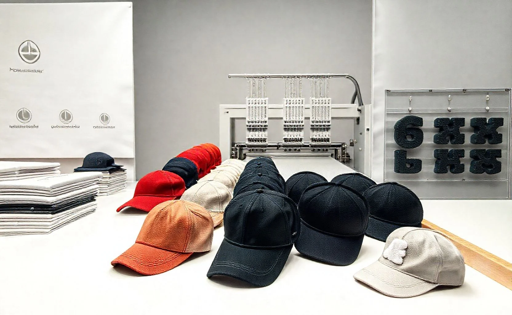 Increase throughput: from logos to hats and 3D puff, step-by-step