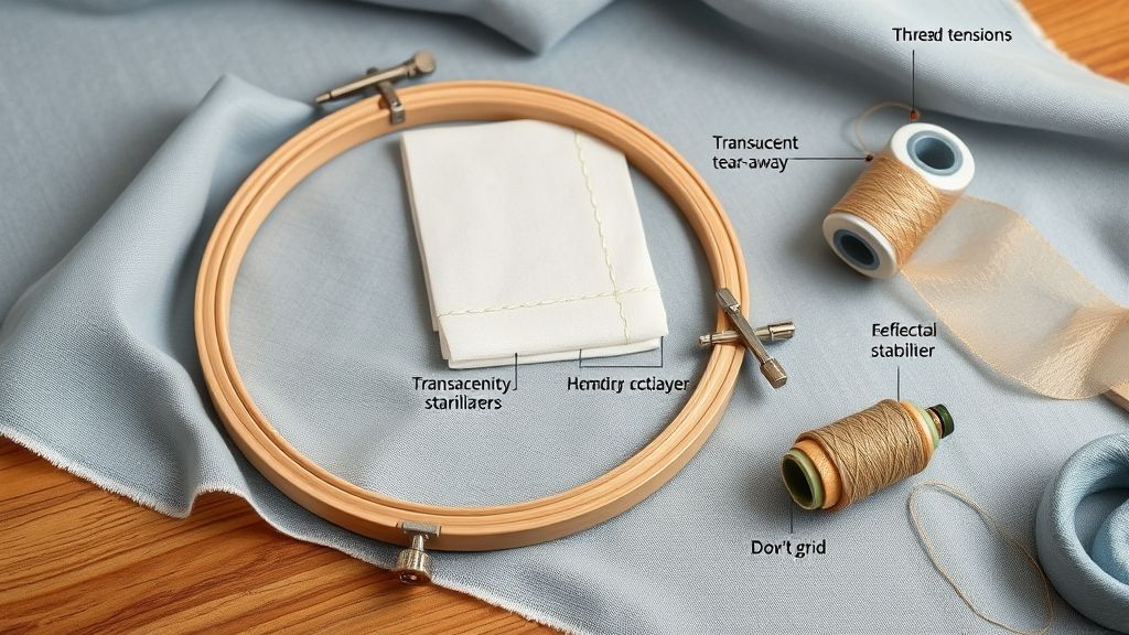 Step-by-step: Hoop, stabilizers, and tension for consistent stitching